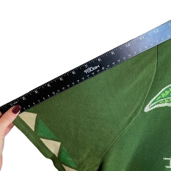 NWT- FARM Rio- Green Summer Sunrise Lenzing Ecovero Viscose Knit Shirt Green, L - Picture 11 of 15